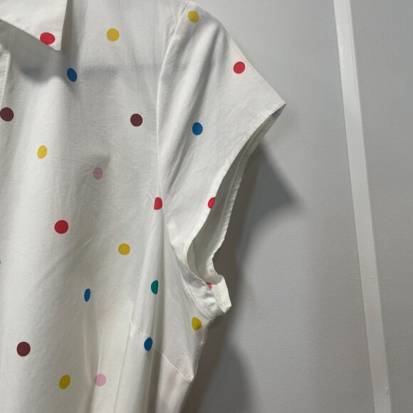 Never worn Boden Rowena Shirt Dress Size 6R, Polka Dot and Ivory - Picture 6 of 6